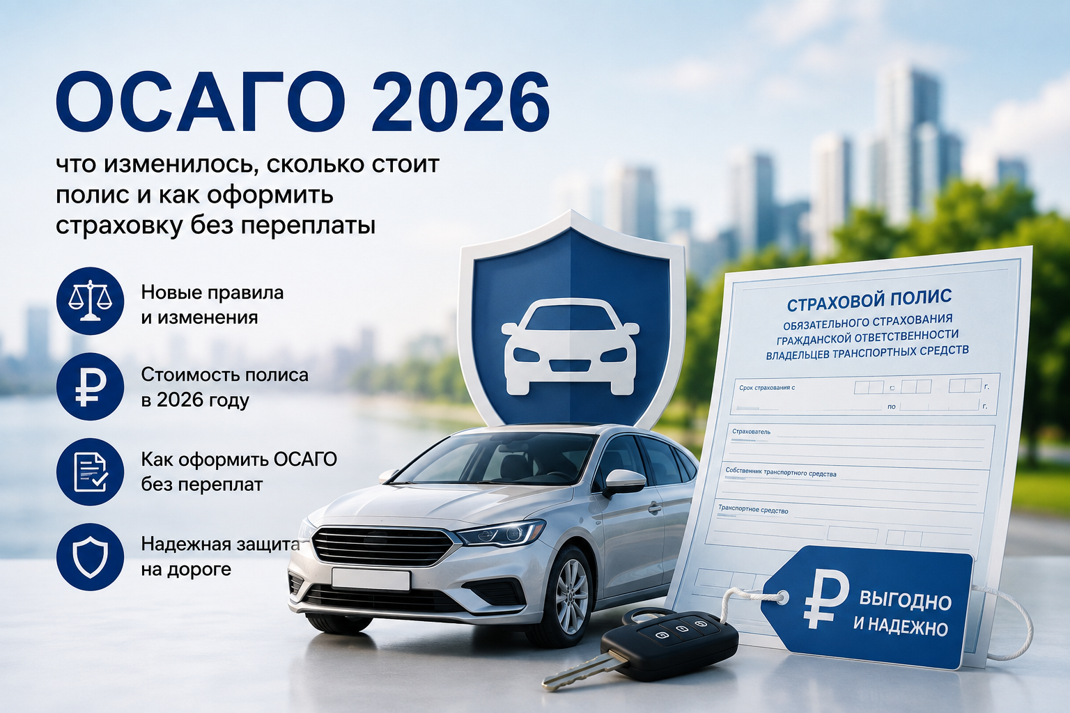 ОСАГО в 2026 году рассказываем что изменилось, сколько стоит полис и как оформить страховку без переплаты